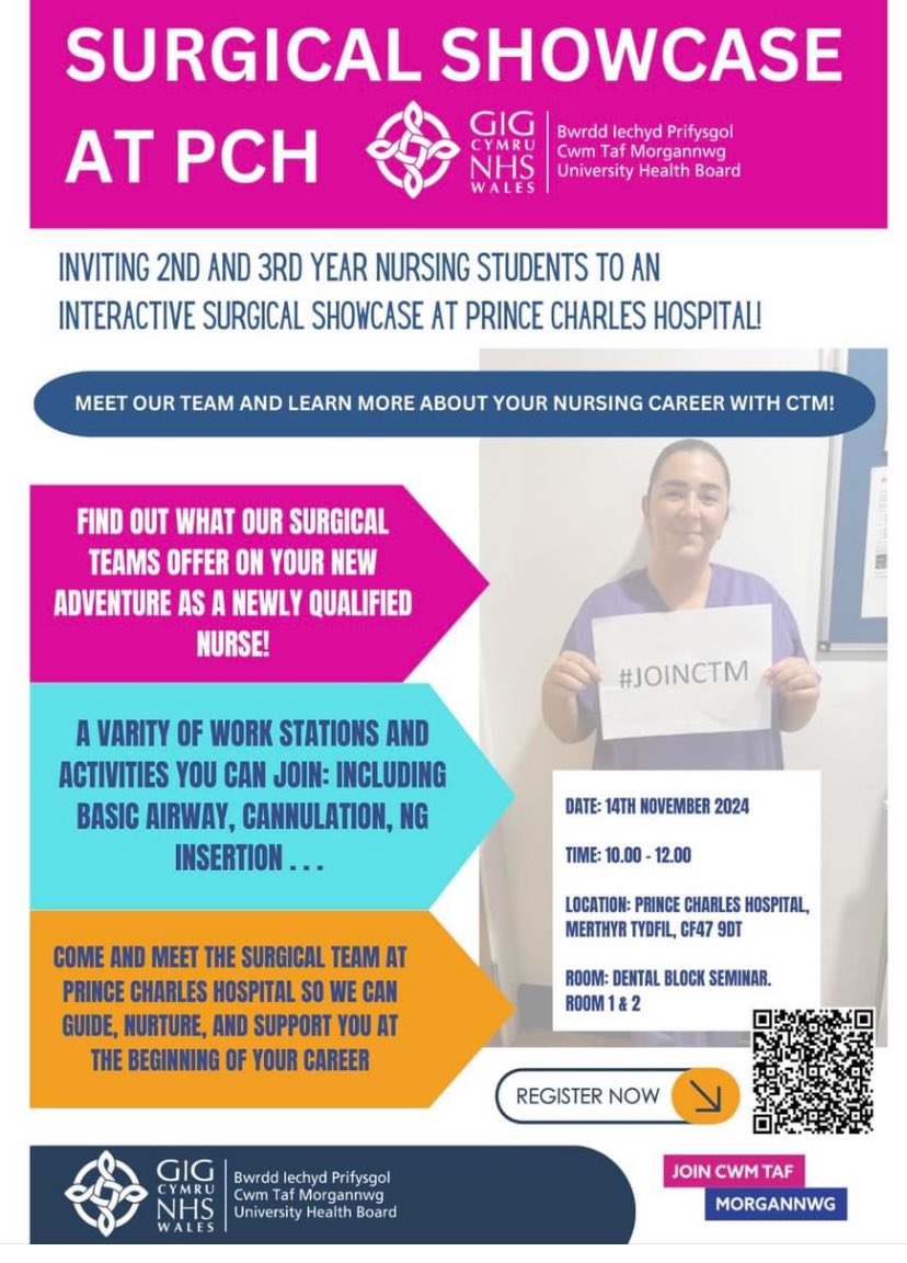 Information for year 2 &amp; 3 student nurses in north CTMUHB - get involved see flyer below <a href="/CwmtafNursEd/">Cwm Taf Morgannwg Nurse Education</a> <a href="/USWHealthcare/">USW Healthcare</a> @USWNurSoc