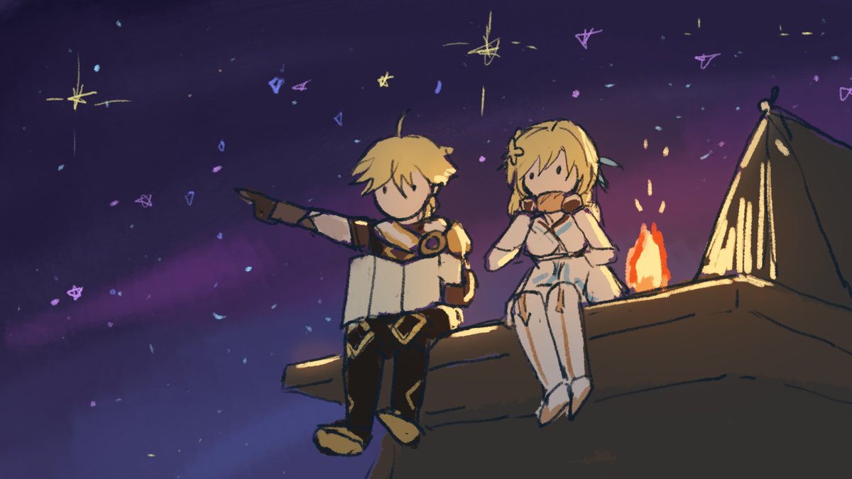 Wynco_animation's tweet photo. 여행자의 장 - 잠들기 전 이야기  후기 그림
가장 평범한 삶이 그리운 사람들에게 그림으로 나마 그들이 원하던 일상을 돌려줬다 뭔가 일상에 감사해야 할 것 같은 그런 이야기 였음...
#원신  #HoYocreators  #GenshinImpact https://t.co/L9dcHoyrwJ