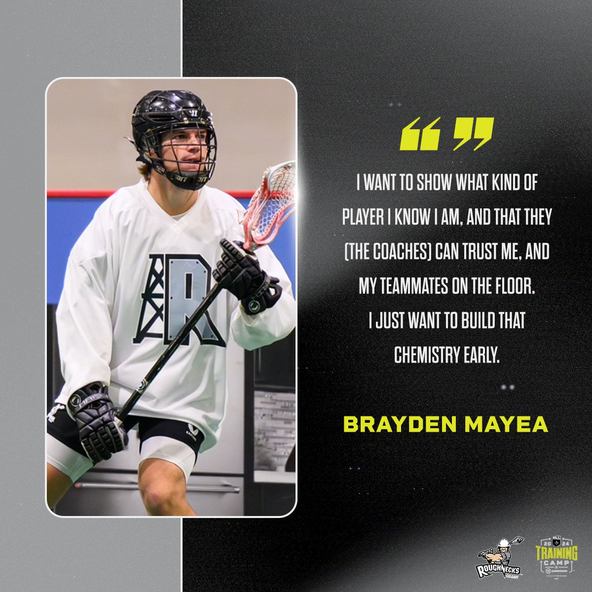 NLL's tweet photo. Mayea was the number 5 pick in this summer's NLL Draft for a reason... MANY reasons.

Hear his approach to camp 👉 https://t.co/ClwZ5i3WOs

#TrainingCampTakeover https://t.co/RkcbTppBrr