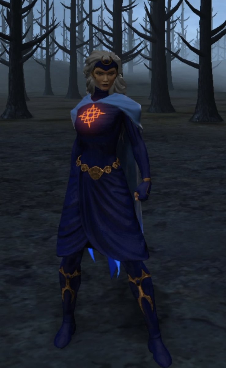 ArtyAmazon's tweet photo. Alias: Lady Hex
Real Name: Esmerelda Mallor
Age: 703 Years Old

Affiliation:   Justice League, 
                        Lords Of Order,
                                   JLD

Enemies:   Eclipso 
                     Lords Of Chaos
                     Trigon
                     Batman Who Laughs

Lady Hex was born the year 1320 by a witch mother and an unknown father. They named her Esmerelda. 
Esmerelda always had a deep connection to the spiritual world and a natural affinity for witchcraft.

Esmerelda always had a tight relationship with her mother, until one day when her mother was killed by a Lord of Chaos.

This event pushed Esmeralda to master her great power. With centuries of study, experience and knowledge, Esmeralda has now become a master of witchcraft and wields tremendous amounts of power.

due to her experience and centuries of study, she has become a legend of the arcane arts and has gone on to mentor the likes of Zatanna and Raven.

Esmerelda sits among the Lords of Order to maintain the universal balance which has resulted in a strong friendship with Doctor Fate. She is also a renowned member of the Justice League.

Powers and Abilities:

Mastery of Magic
Teleportation 
Telekinesis 
Reality Manipulation 
Infinite Wisdom 
Enhanced Physiology 
Future Vision 
Ability to walk among the dead.

In conclusion, Lady Hex is a patient, strict and disciplined witch who wields unfathomable amounts of power and magic. She will always put others and the balance of magic before herself and her loyalty is unmatched. The blueprint for other sorcerers to come.