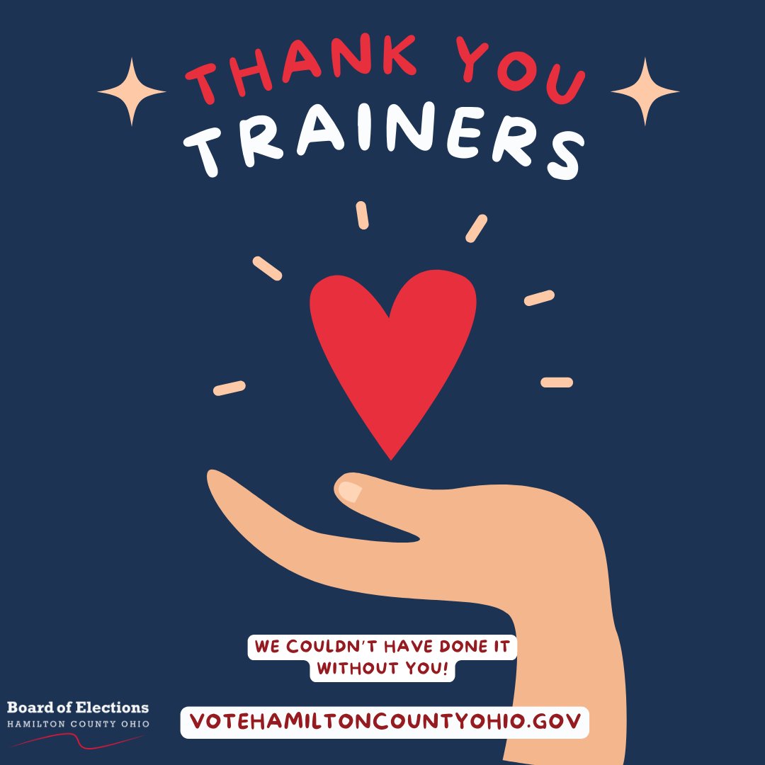 Thank you to our poll worker trainers who worked days, nights, and weekends to make sure our poll workers were prepared for every possible scenario on Election Day!