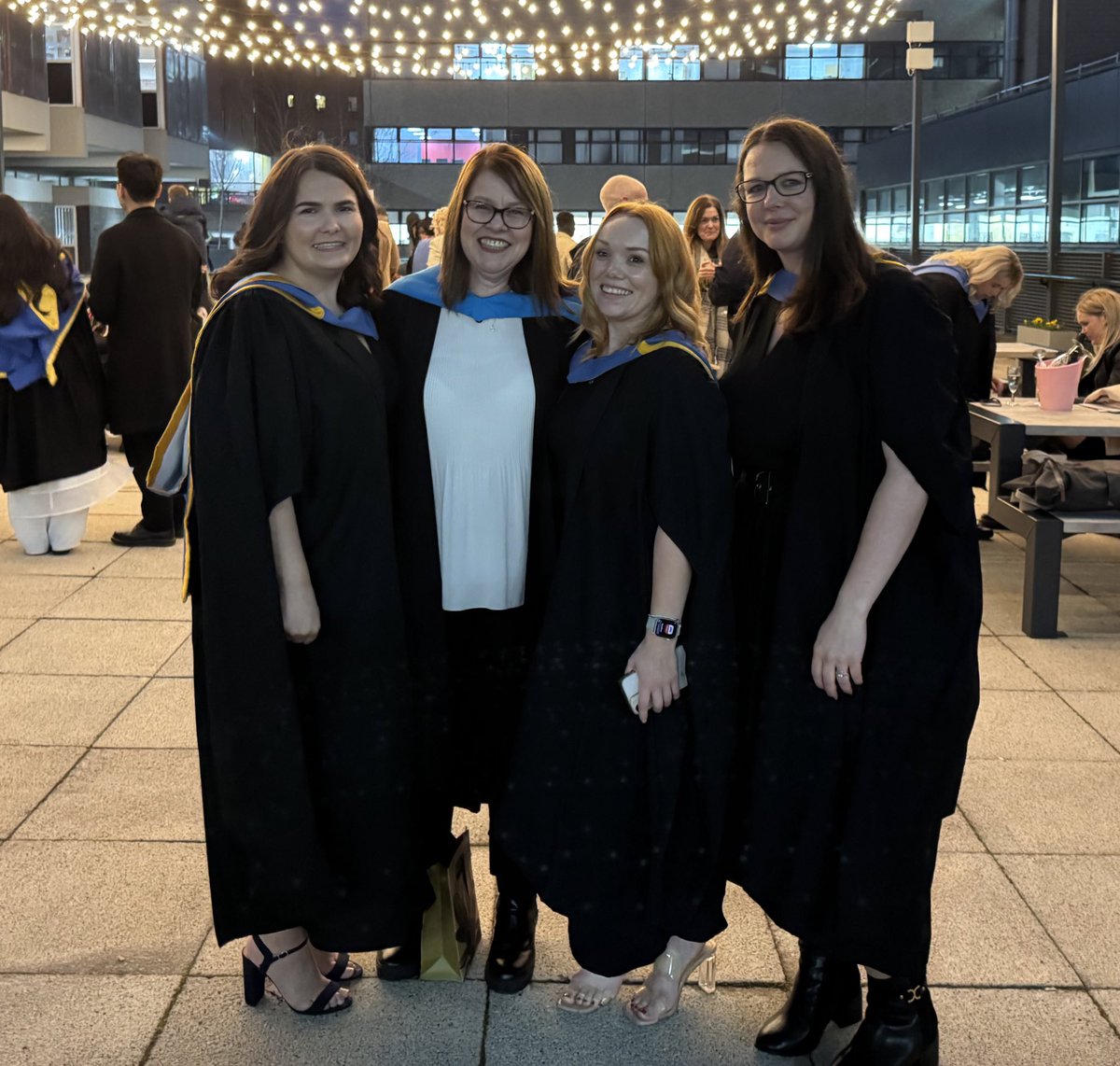 E_G_MacP's tweet photo. Such a wonderful day graduating at @StrathEDU yesterday 👩‍🎓made even better by seeing in person my wonderful course mates and tutor! Delighted to have achieved my masters in autism 🎉 https://t.co/vNf679aSS3