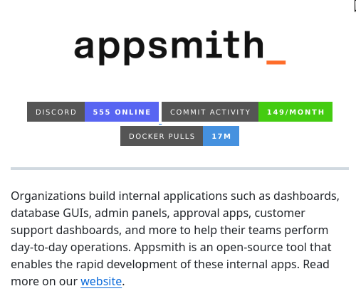 tom_doerr's tweet image. &quot;Platform to build admin panels, internal tools, and dashboards. Integrates with 25+ databases and any API.&quot;