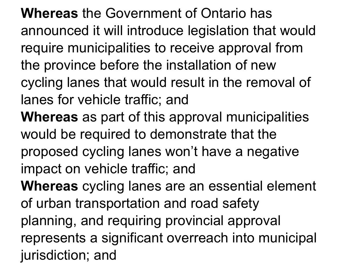 BrentToderian's tweet photo. BREAKING: Last night, Kingston Ontario (where I’m working this week) City Council passed a motion supporting the Association of Municipalities of Ontario’s call for the Provincial Government to leave decisions on bike-lanes to municipal jurisdiction.

Will YOUR city do the same? https://t.co/qbcleAleRZ