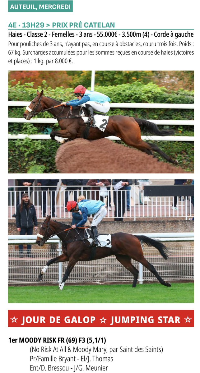 🏆MOODY RISK (<a href="/HarasMontaigu/">Haras de Montaigu</a> NRAA) wins with style Prix du Pre Catelan with Gabin Meusnier up &amp; trainer Dom Bressou at <a href="/Hippo_Auteuil/">Hippodrome_Auteuil</a> 

Congratulations team🥂

<a href="/LCbloodstock/">LDCbloodstock</a>