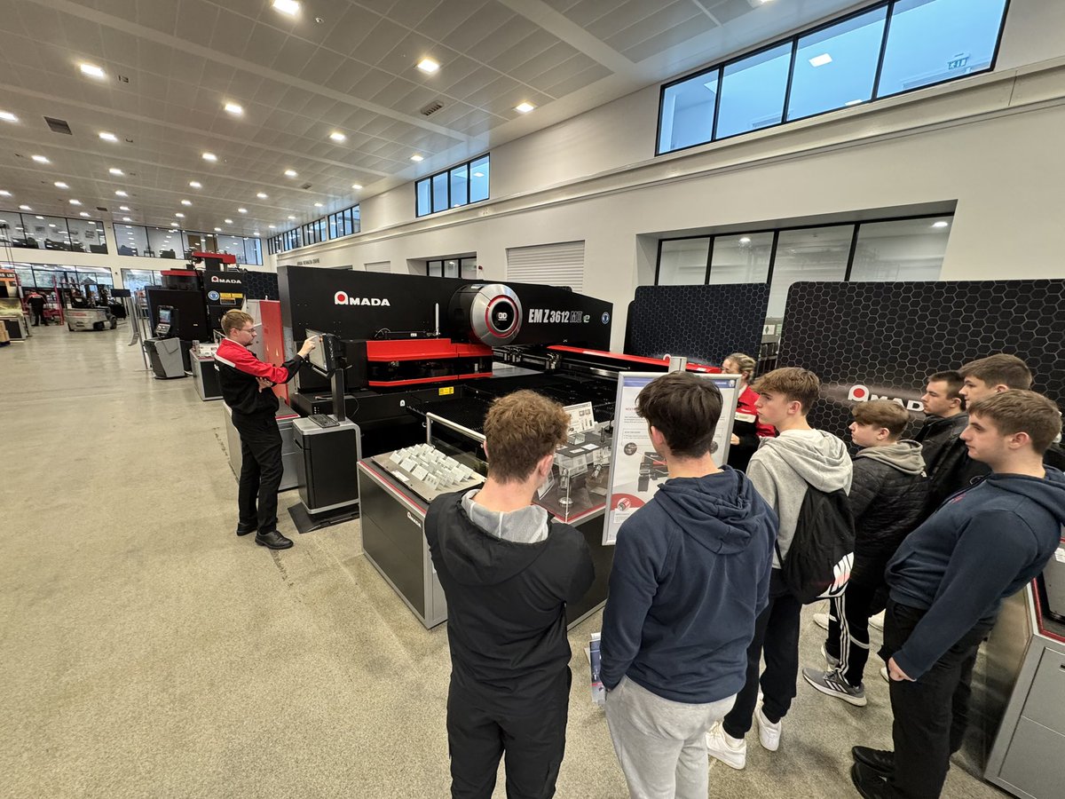 baxterbc6's tweet image. A big thank you to @AmadaUKLTD for the opportunity to visit their Kidderminster facility with our sixth form engineering students. We learned about the latest advancements in punch and laser technology. Special thanks to Jordan and Beth for their hospitality and expertise.
