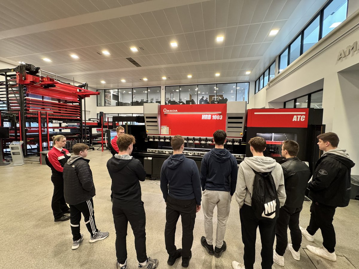 baxterbc6's tweet image. A big thank you to @AmadaUKLTD for the opportunity to visit their Kidderminster facility with our sixth form engineering students. We learned about the latest advancements in punch and laser technology. Special thanks to Jordan and Beth for their hospitality and expertise.