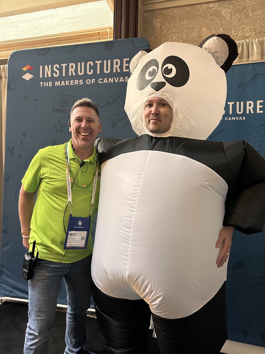 J. Kyle Beimfohr (@kbeimfohr) on Twitter photo Just me hanging out with the <a href="/Canvas_by_Inst/">Canvas by Instructure</a> Panda and his crew at #HECC2024 So glad they made it to the conference. Just me hanging out with the <a href="/Canvas_by_Inst/">Canvas by Instructure</a> Panda and his crew at #HECC2024 So glad they made it to the conference.