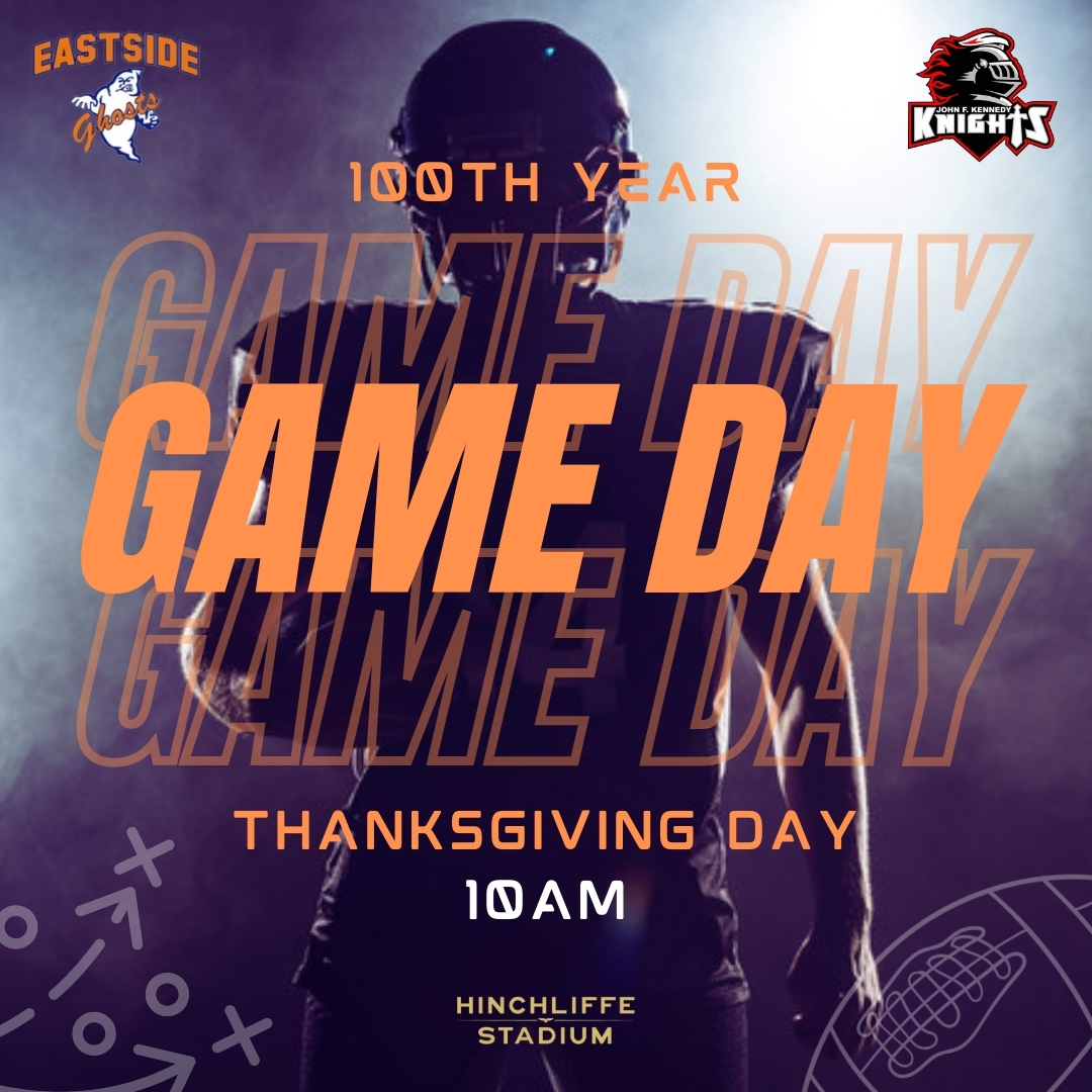 Get pumped for the ultimate showdown, folks! This isn't just any football game—it's the Eastside vs. Kennedy High School rivalry celebrating its 100th anniversary! 🎉

#ThanksgivingGame #EastsideVsKennedy #HighSchoolRivalry #paterson #silkcity #njhistory #patersonfalls