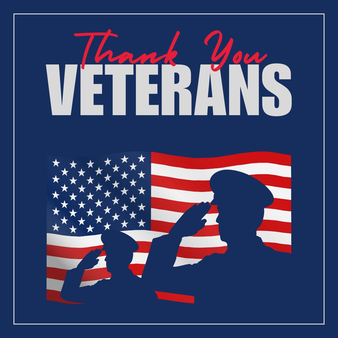Today, we honor and celebrate the brave men and women who have served our country with dedication and courage.  Let’s all take a moment to thank a veteran, listen to their stories, and reflect on the strength they bring to our community. #VeteransDay