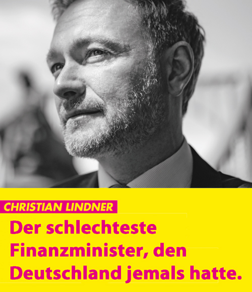 Christian #Lindner wird in die Geschichte unseres Landes eingehen - als Blockierer, Saboteur, Nervensäge, Narzisst, als schlechtester Finanzminister, den Deutschland jemals hatte. #AmpelAus