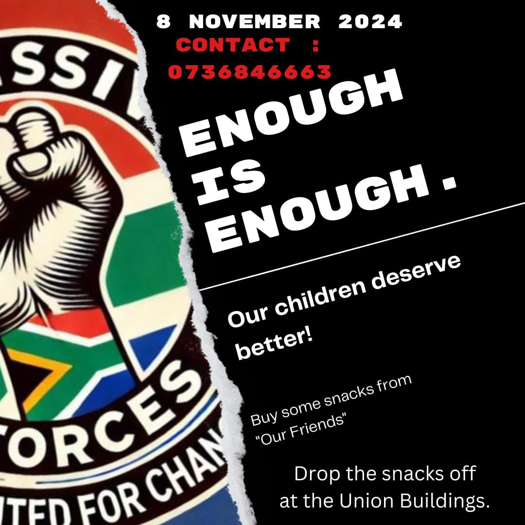 Patriots ,we’re taking action to demand safer standards! 🚫 We’ll be dropping off samples of the same poisonous snacks harming our communities at Home Affairs, the Union Buildings, and Health Departments. Let’s see if those in charge are willing to eat what they let onto our