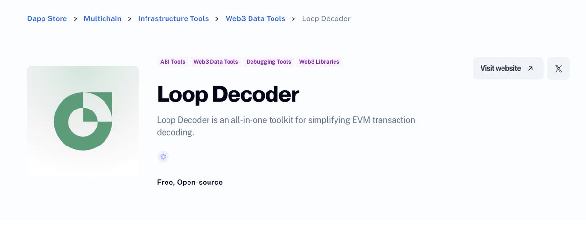 3loop_io's tweet photo. Loop Decoder is now live on @AlchemyPlatform Dappstore! 🔥

https://t.co/i7NmLNVCve https://t.co/CE7QL4ad2q