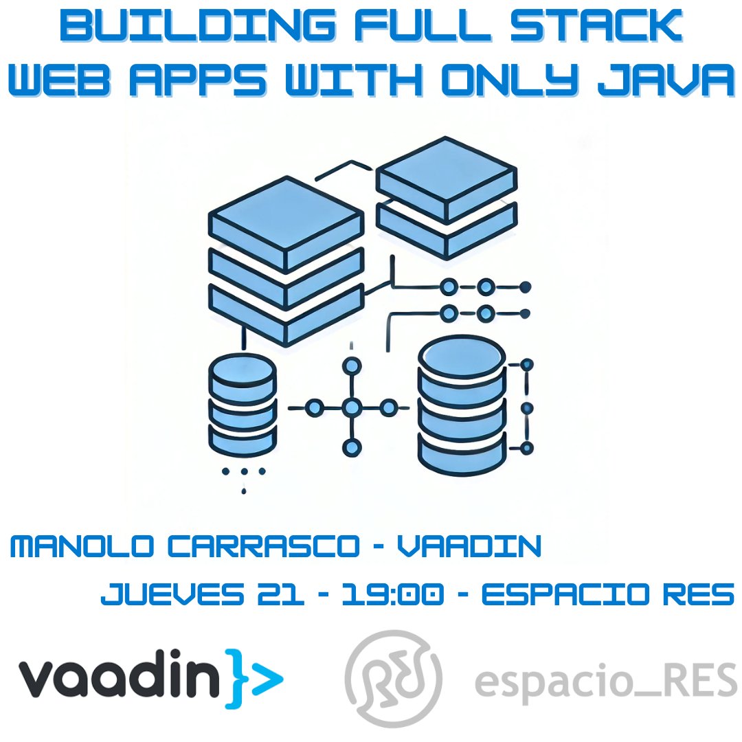 El octubre más concurrido de nuestra historia! El día 21 (en 15 días!!) ven a aprender como hacer aplicaciones web full stack solo con Java, de la mano de <a href="/dodotis/">Manolo Carrasco</a> que nos visita desde Madrid.
Te esperamos en <a href="/espacio_RES/">espacio_RES</a> el día 21 a las 19!!
meetup.com/svqjug/events/…