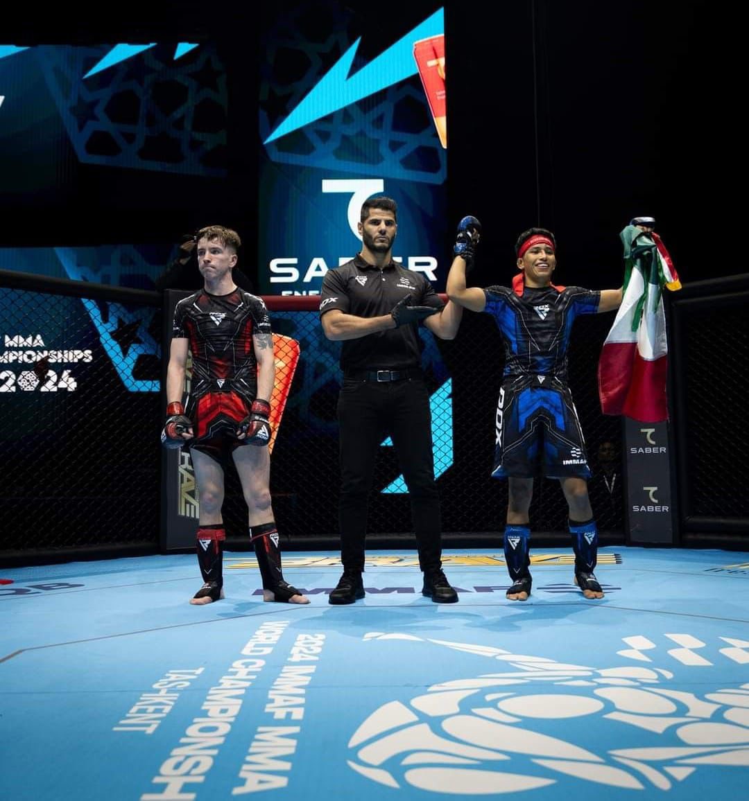 conadeoficial's tweet photo. México impone condiciones en el Campeonato Mundial de Artes Marciales Mixtas 2024

Sergio Anaya, María Blanco, Jeovanni Rivadeneyra y Francisco Escobar debutaron con el pie derecho en la justa realizada en Tashkent, Uzbekistán. 

👉 https://t.co/dMsZn2TVrU https://t.co/Py8fmCnkS2