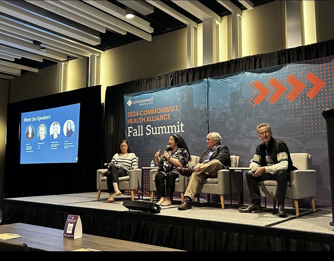 C3HIE CEO Phil Beckett participating in the Data Usability panel at the 2024 Commonwell Health Alliance Fall Summit. 
#Connected 
#Collaborative 
#Community