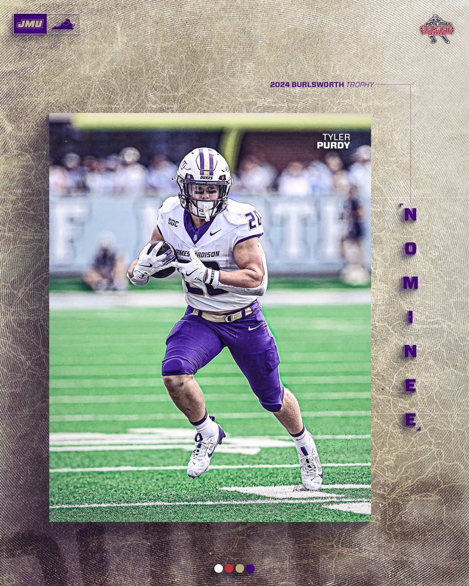 𝐁𝐮𝐫𝐥𝐬𝐰𝐨𝐫𝐭𝐡 𝐓𝐫𝐨𝐩𝐡𝐲 𝐍𝐨𝐦𝐢𝐧𝐞𝐞.

Tyler Purdy is a nominee for the 2024 Burlsworth Trophy, awarded to the most outstanding college football player who started as a walk-on! 

📰 tinyurl.com/29w9d2zp

#GoDukes
