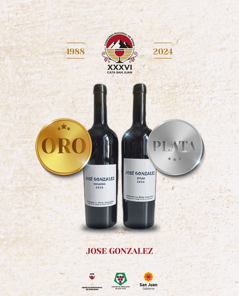 Presentamos a los ganadores de medallas de oro y de plata del XXXVI Concurso Nacional de Vinos Cata San Juan 2024.
Un reconocimiento para quienes elevan el nivel de la vitivinicultura argentina, destacando la riqueza de nuestros terroirs y el talento de nuestros profesionales.