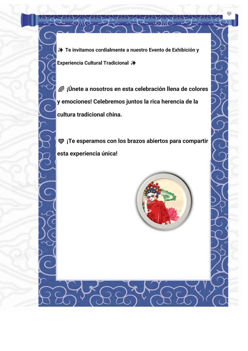 ConfucioUES's tweet photo. Te invitamos a descubrir la magia de la cultura tradicional china este 7 de noviembre en el Instituto Confucio.
¡No te lo pierdas !👏👏👏 https://t.co/NoUqMF5NLr