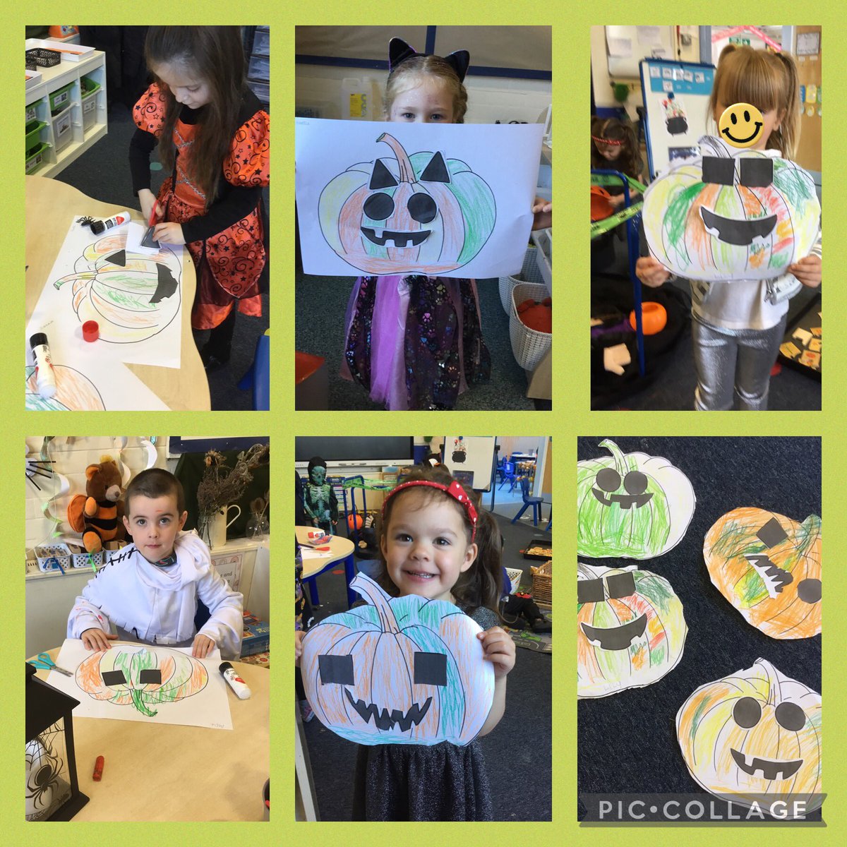 It was all about slime, pumpkins, bats and spiders for halloween day.