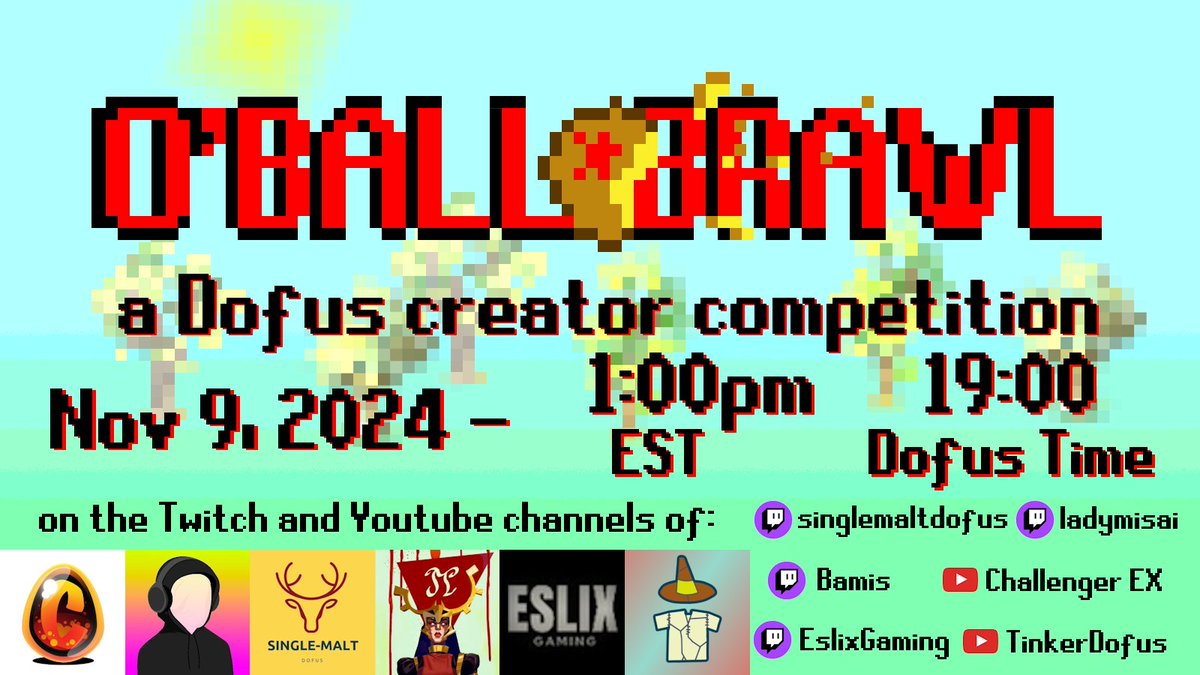 This Saturday I am hosting the O'BALL BRAWL 2024! youtube.com/live/Z6FU4sNyk… Join on my youtube and make your way to any of the other creators' streams to take part in the fun!