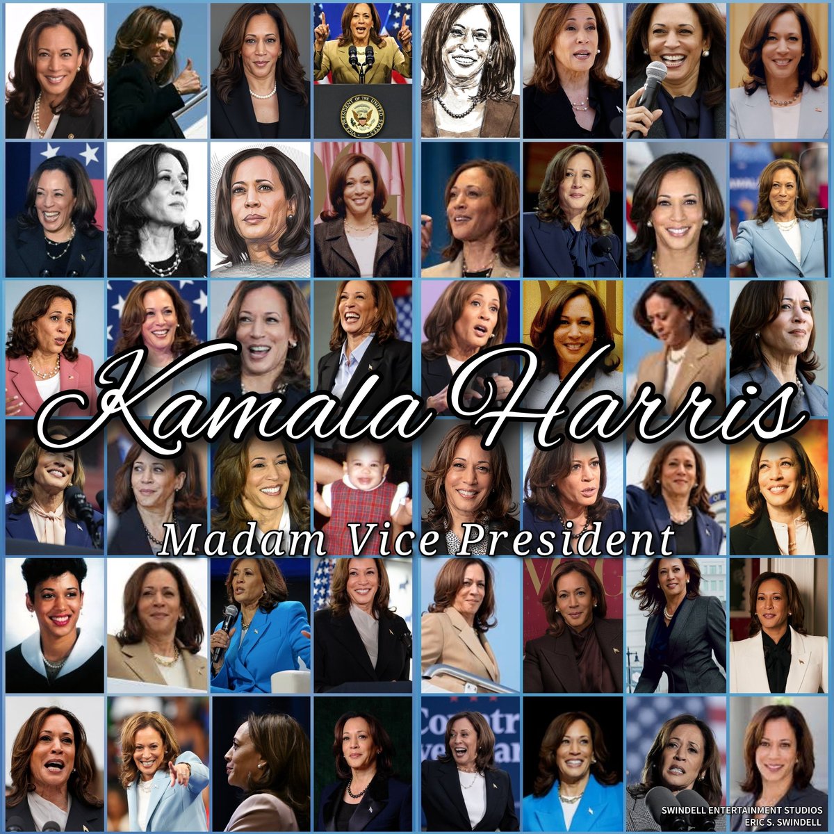 _EricSSwindell's tweet image. The Many Faces of... @KamalaHarris (@VP) 💙💙💙💙💙
•
#KamalaHarris #Vote #VicePresident  #MadamVicePresidentKamalaHarris