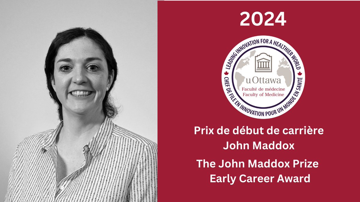 Bureau de recherche FdM - FoM Research Office uOtt (@uottawaresmed) on Twitter photo 🌟Congratulations to Dr. Kelly Cobey <a href="/uOttawaMed/">uOttawa | Faculté de médecine, Faculty of Medicine</a> and @heartinstitute for receiving the 2024 The John Maddox Prize - Early Career Award!
🔬🦠🫁🧠🫀
#uOttawa #Medicine #Research #MaddoxPrize 🌟Congratulations to Dr. Kelly Cobey <a href="/uOttawaMed/">uOttawa | Faculté de médecine, Faculty of Medicine</a> and @heartinstitute for receiving the 2024 The John Maddox Prize - Early Career Award!
🔬🦠🫁🧠🫀
#uOttawa #Medicine #Research #MaddoxPrize