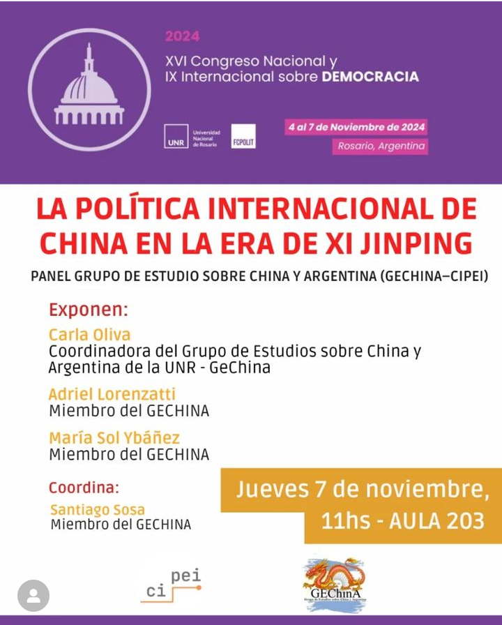 cipei_unr's tweet photo. 🌎 Mañana las y los esperamos en el @CongDemocracia para debatir junto a los Grupos de Estudio radicados en el @cipei_unr acerca de la política exterior de Rusia y China, las finanzas y el comercio internacional, y mucho más!

📆 7/11 9hs 
📍 Aula 203 @FCPolitUNR https://t.co/jdXoKBze7e