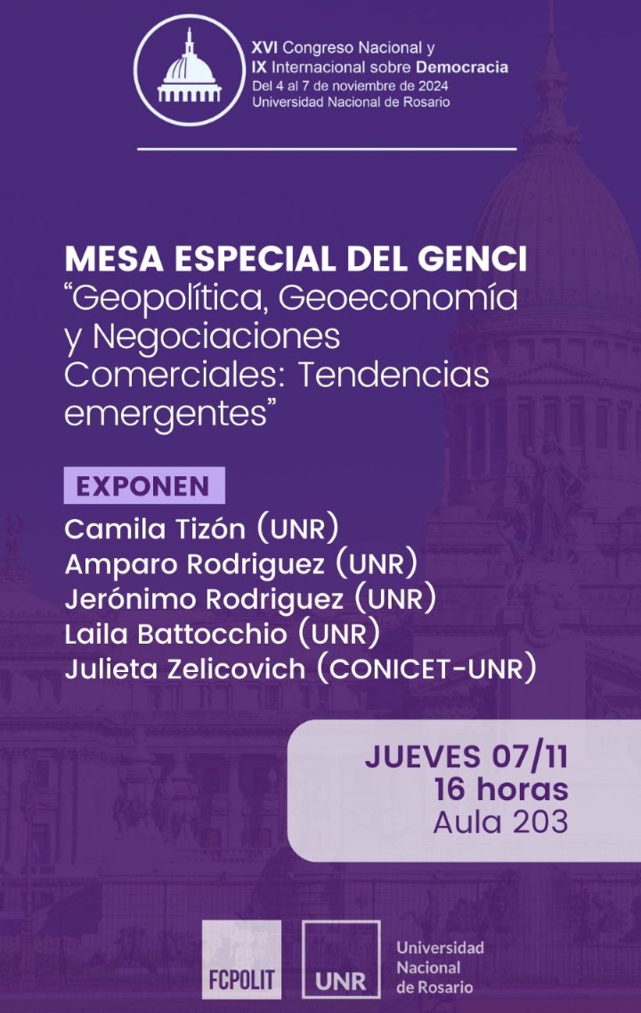 CIPEI UNR (@cipei_unr) on Twitter photo 🌎 Mañana las y los esperamos en el <a href="/CongDemocracia/">Congreso Sobre Democracia</a> para debatir junto a los Grupos de Estudio radicados en el <a href="/cipei_unr/">CIPEI UNR</a> acerca de la política exterior de Rusia y China, las finanzas y el comercio internacional, y mucho más!
📆 7/11 9hs
📍 Aula 203 <a href="/FCPolitUNR/">FCPolit UNR</a> 🌎 Mañana las y los esperamos en el <a href="/CongDemocracia/">Congreso Sobre Democracia</a> para debatir junto a los Grupos de Estudio radicados en el <a href="/cipei_unr/">CIPEI UNR</a> acerca de la política exterior de Rusia y China, las finanzas y el comercio internacional, y mucho más!
📆 7/11 9hs
📍 Aula 203 <a href="/FCPolitUNR/">FCPolit UNR</a>