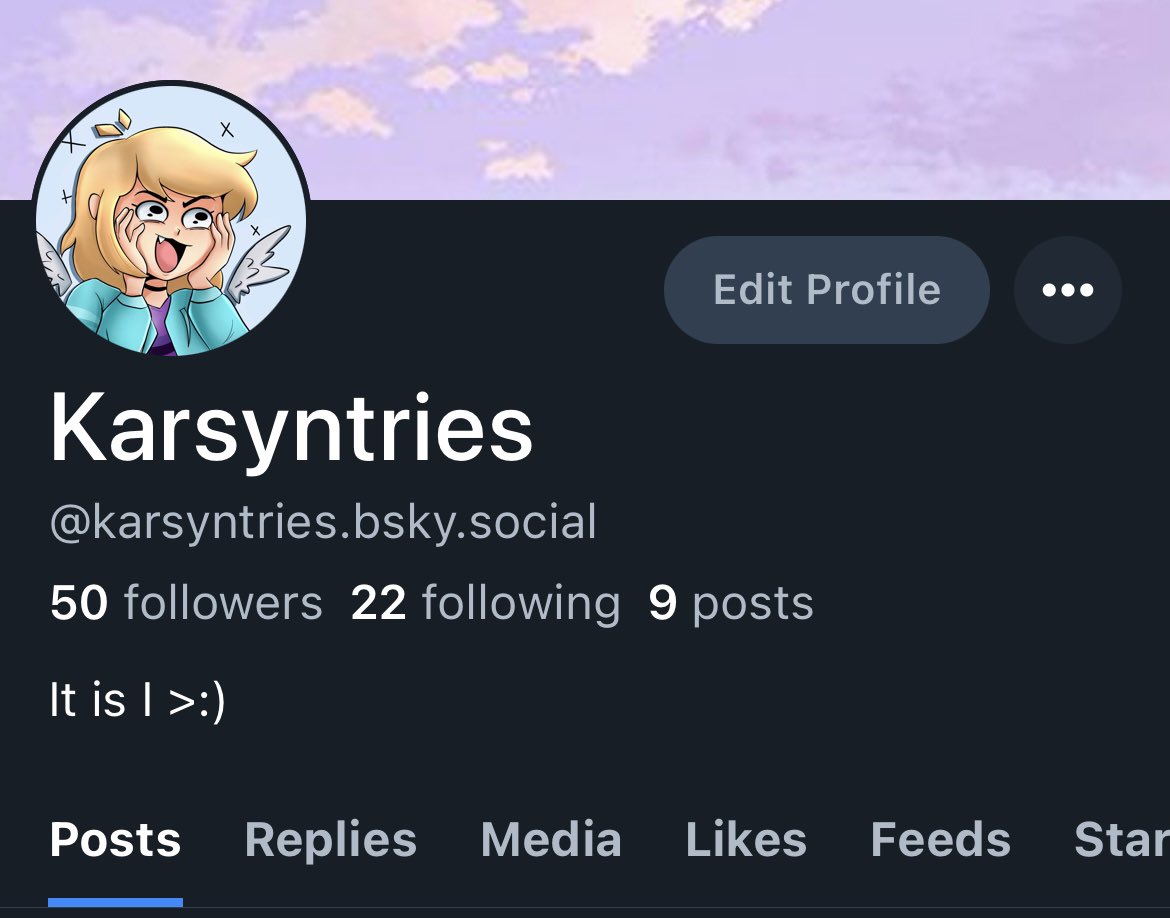 karsyntries's tweet image. I am also on the other blue app