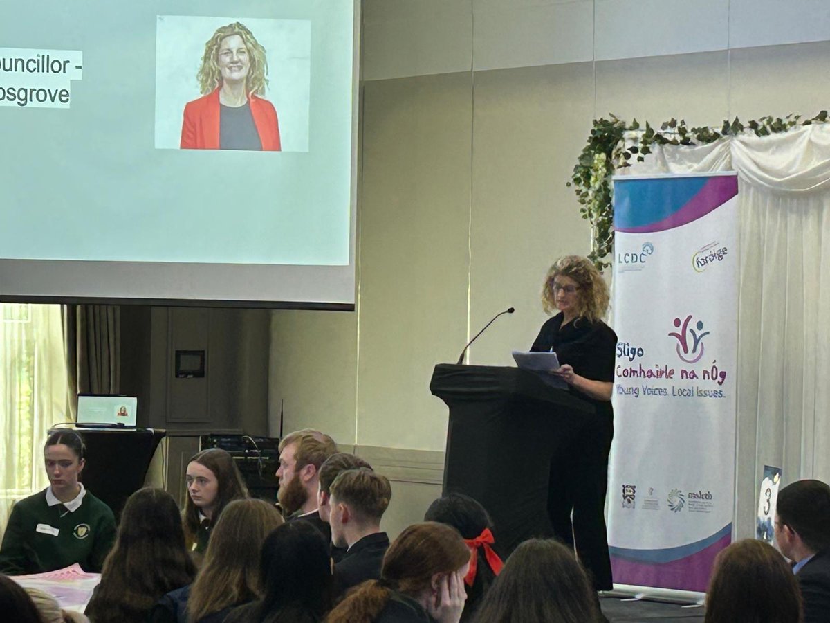 Nessa Cosgrove (@cosgrovenessa) on Twitter photo It was such an honour for me to speak <a href="/ComhairleNaNog1/">Comhairle na nÓg</a> #Sligo.
I have worked as a youth worker for over 25 years so to be invited to speak as a County Councillor <a href="/sligococo/">Sligo County Council</a> was like a dream come true. 🙏 It was such an honour for me to speak <a href="/ComhairleNaNog1/">Comhairle na nÓg</a> #Sligo.
I have worked as a youth worker for over 25 years so to be invited to speak as a County Councillor <a href="/sligococo/">Sligo County Council</a> was like a dream come true. 🙏