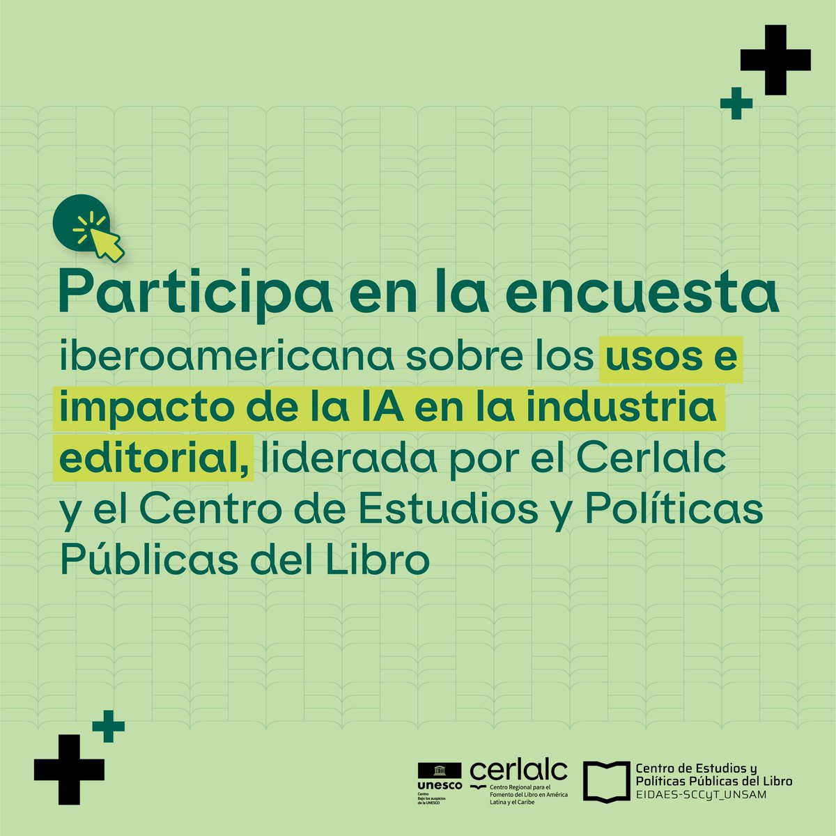 ¿Ya respondiste la encuesta? 📊 Con ella, buscamos conocer las percepciones, preocupaciones y expectativas de quienes forman parte del ecosistema editorial en Iberoamérica. 👉 Participa aquí: es.surveymonkey.com/r/iaylibro