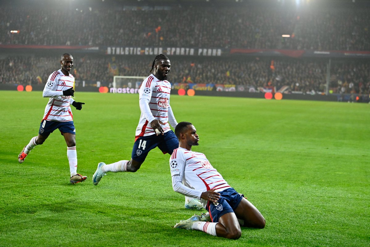 Ligue des champions : le Brestois Edimilson Fernandes ouvre le score contre Prague avant la mi-temps  ! 🔴⚪️