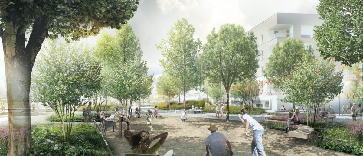 [Reunion publique]
Plus de 70 personnes à la réunion publique de présentation de l’aménagement de la place du #ReposDeChasse à Nantes, quartier #Contrie ! <a href="/NantesMetropole/">Nantes Métropole</a> <a href="/nantesfr/">Ville de Nantes</a> <a href="/NMHabitat/">Nantes Métropole Habitat</a> 
Avec nos partenaires : #Tugec, #CollectifFil #MLArchitecture #AcommeArbres