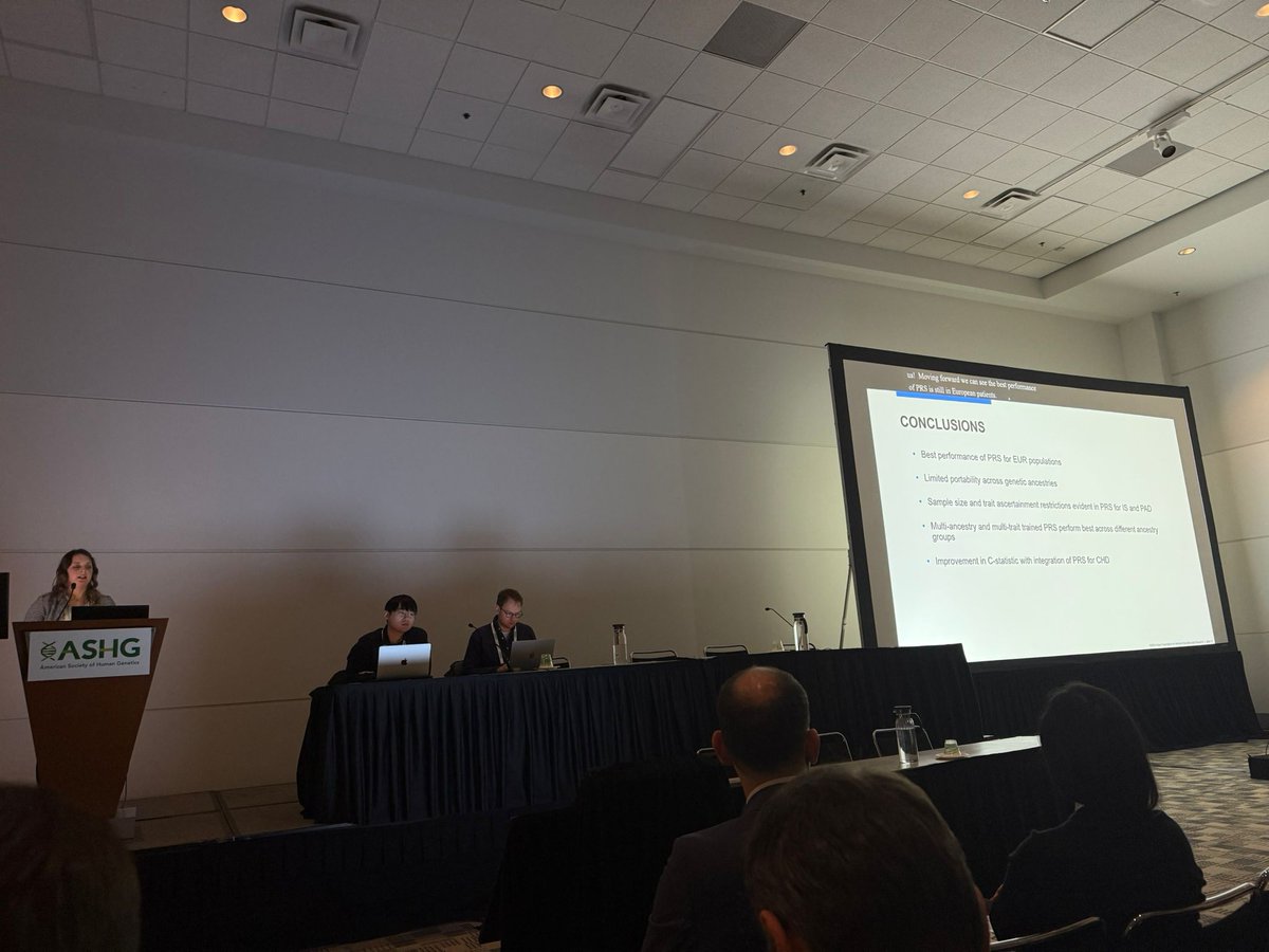 Beyond grateful to have been chosen as a Trainee Research Excellence finalist and to present a platform presentation at ASHG today! Thank you so much for the opportunity and to those making this possible. <a href="/GeneticsSociety/">ASHG</a> #ASHG2024 #PolygenicRiskScores