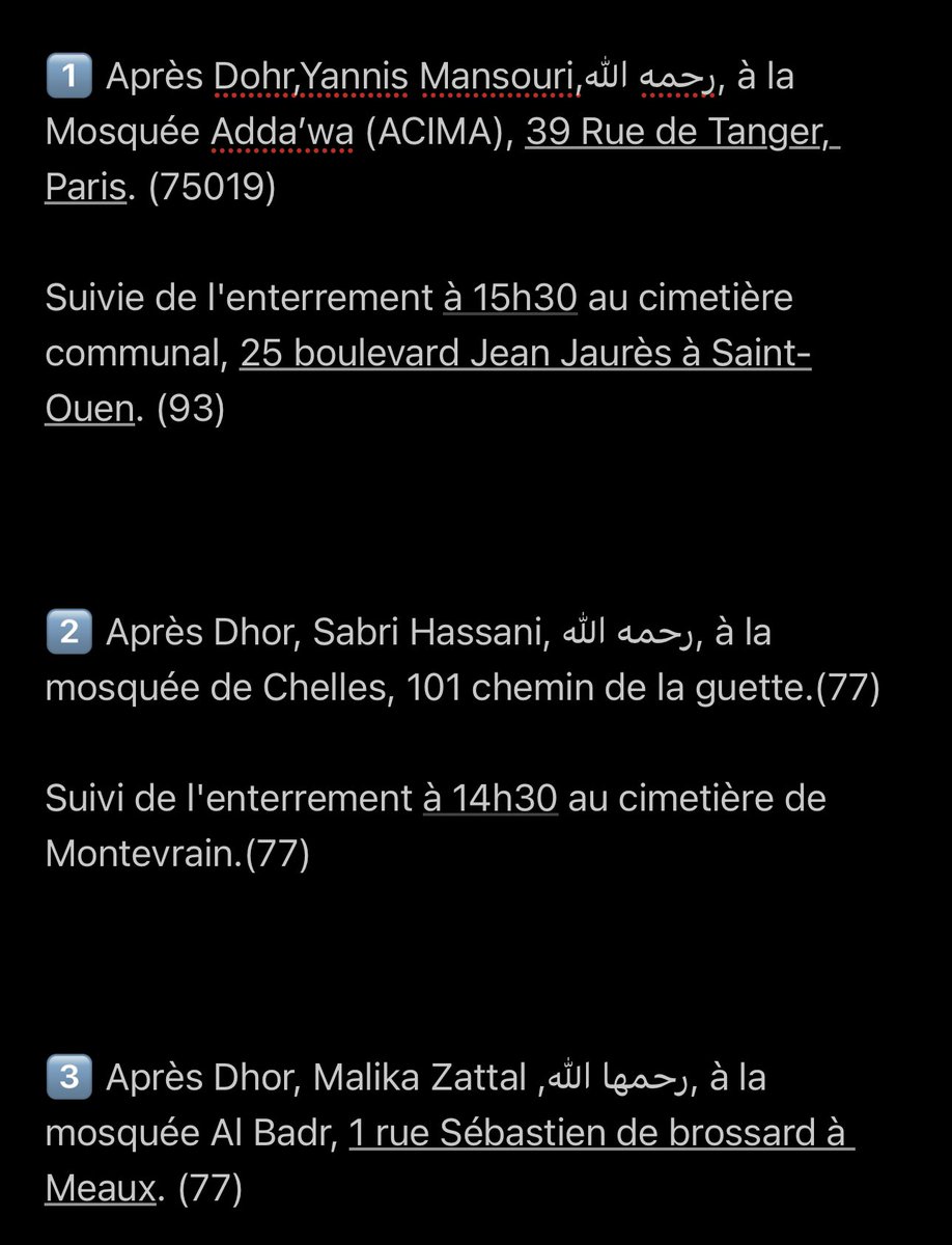 Salatjanazaa's tweet photo. 🔹 1ere partie🔹

🥀PRIÈRES FUNÉRAIRES🥀
🔸JEUDI 7 Novembre 2024🔸 https://t.co/cJr3CrCTEq