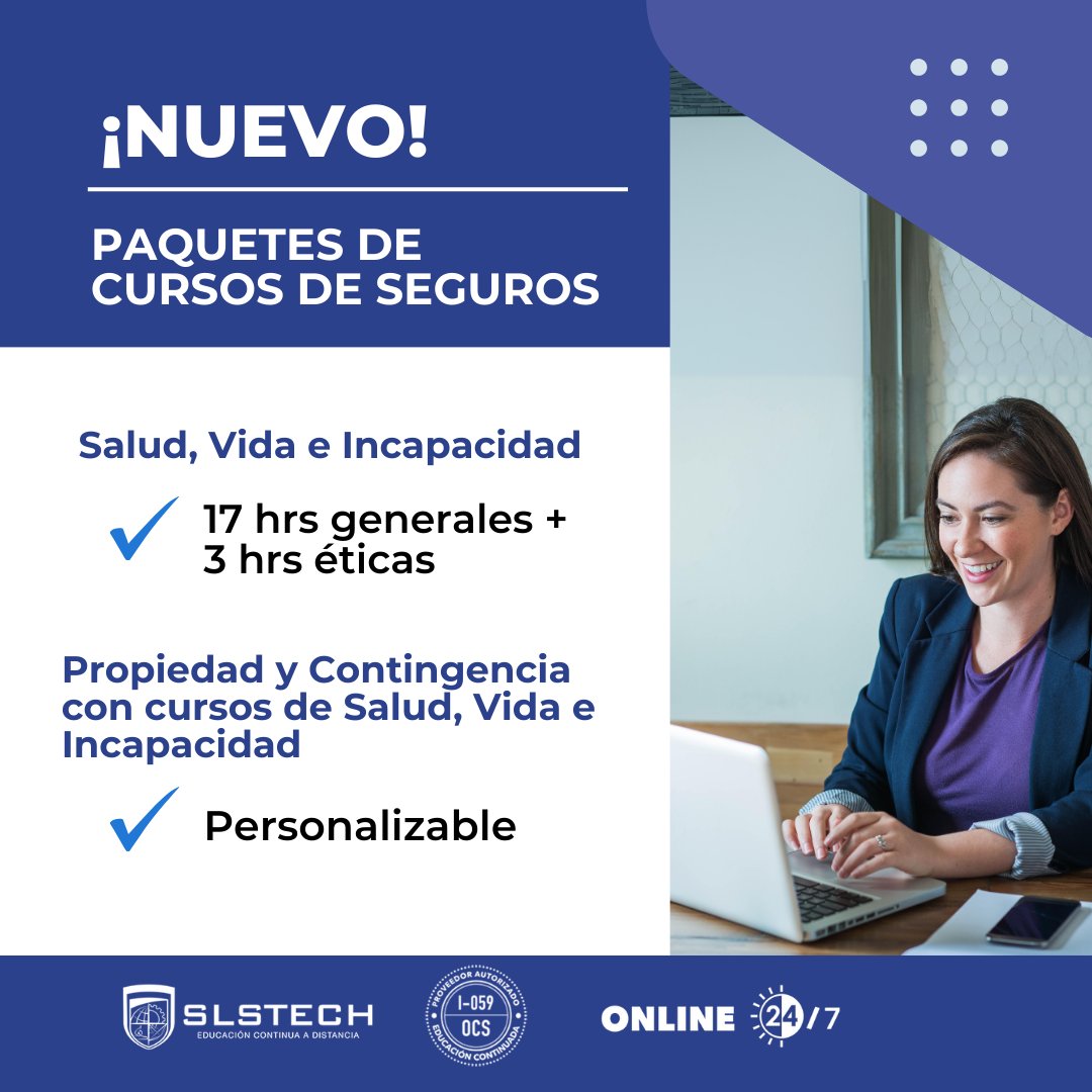 slstech's tweet image. Ahorra tiempo y dinero al cumplir con tu educación continua 

Paquete de 17 Hrs Generales + 3 Horas Ética: Salud, Vida e Incapacidad 

Personaliza tu propio paquete con nuestros cursos en Propiedad y Contingencia
 zurl.co/9OXI

#educacioncontinua  #seguros #slstech