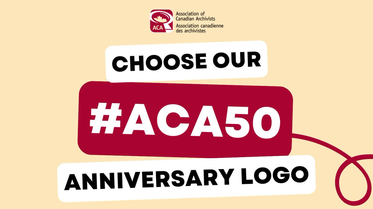 The time has come to choose a logo for the ACA's 50th anniversary! To vote for your favourite of these four wonderful designs, please visit archivists.ca/Call-for-Submi…. Voting closes on November 15th. Thank you for your participation!