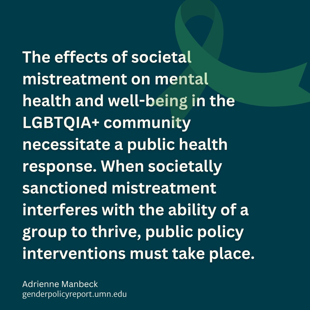 Promoting mental health is not just about counseling and 💊

Political attacks on LGBTQ+ communities &amp; systemic racism contribute to poor mental health outcomes. 

ow.ly/Z1Fq50TQfQP