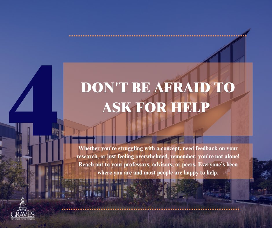 GravesSchool's tweet photo. 💬 Got a favorite grad school tip? Drop it in the comments below! #GradSchoolSuccess #StudentLife #PhDJourney #GraduateTips https://t.co/1tGhtadvN1