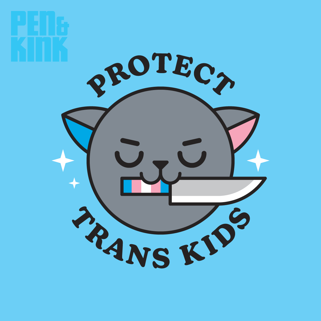 Trans rights meow! 😾 Design commissioned by <a href="/KittenBoheme/">Kitten Boheme</a>