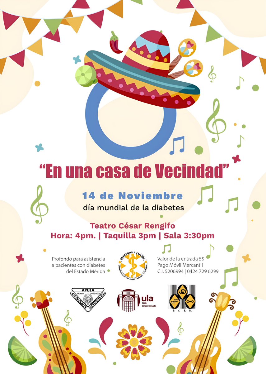 PAULA presenta: “En una Casa de Vecindad”

Obra Teatral Musical en Conmemoración del Día Mundial de la Diabetes

La función tendrá lugar el 14 de noviembre, a las 4:00 p.m., en el Teatro César Rengifo.

Únete a esta noble causa y celebra la vida a través del arte. ¡Te esperamos!