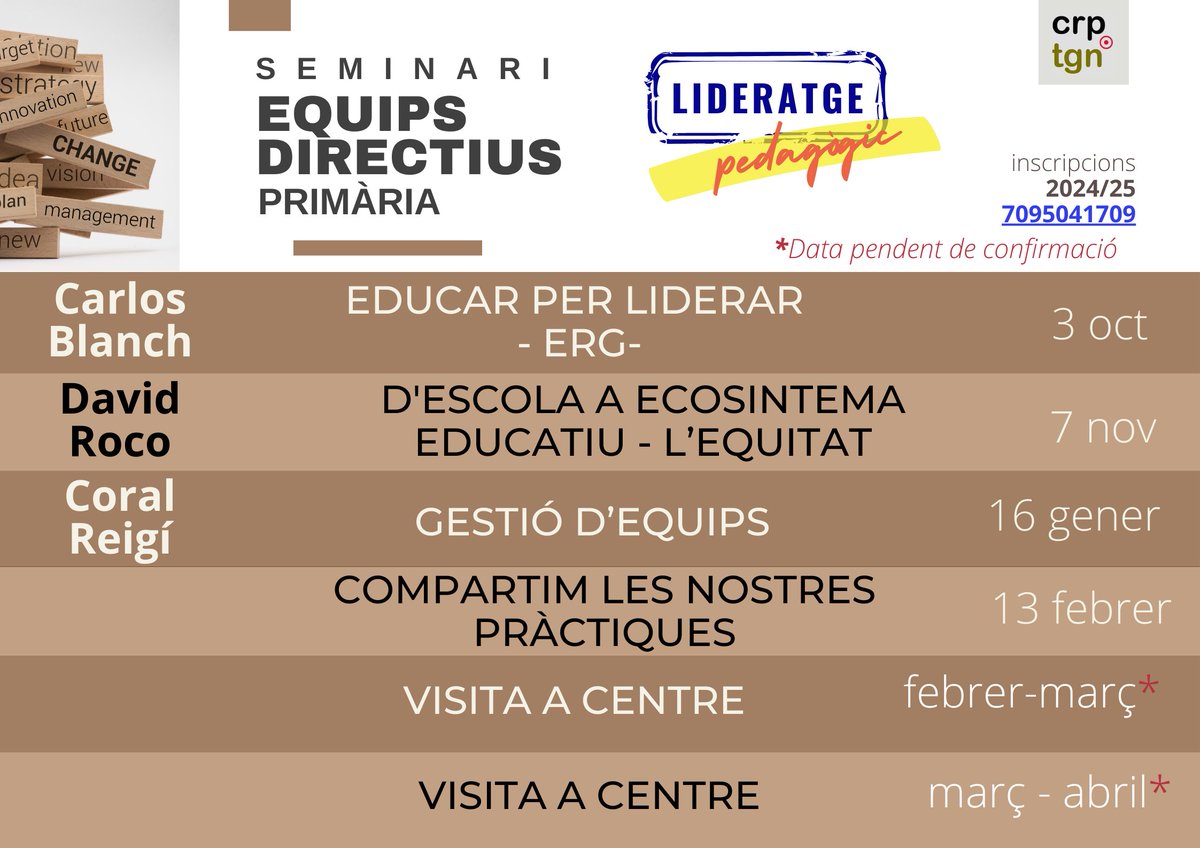 Demà!
Parlarem d'#equitat...

<a href="/crptgn/">CRP del Tarragonès</a> 
<a href="/EscPratdelariba/">Escola Prat de la Riba Reus</a> 
<a href="/educaciocat/">Educació</a>