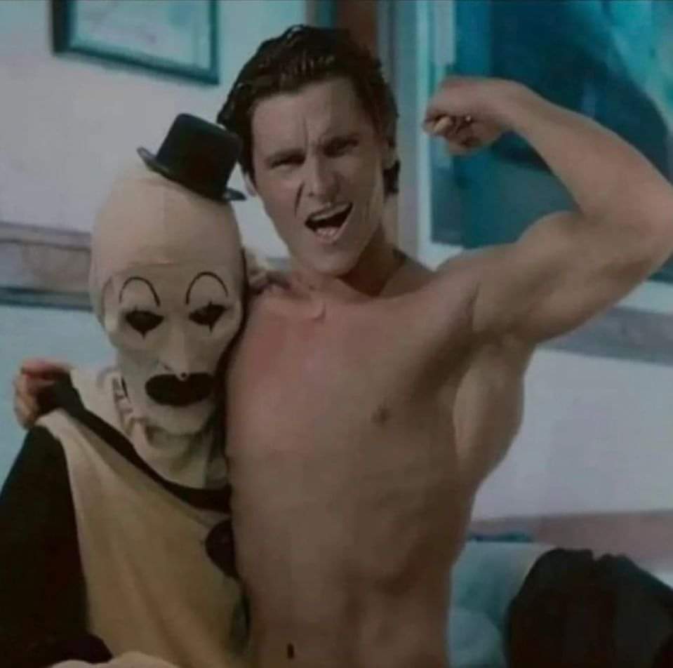 Shafty101's tweet image. #Terrifier vs #patrickbateman 

😂😂😂😂