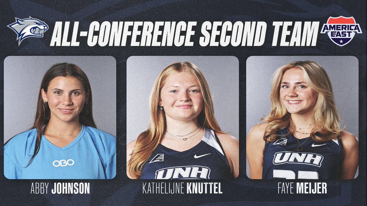 UNHfieldhockey's tweet photo. Congrats to our three Wildcats on the @AmericaEast All-Conference Second Team!!!

Press release ➡️ https://t.co/93RkUWJSDB

#BeTheRoar https://t.co/Fi3BlBnEcf