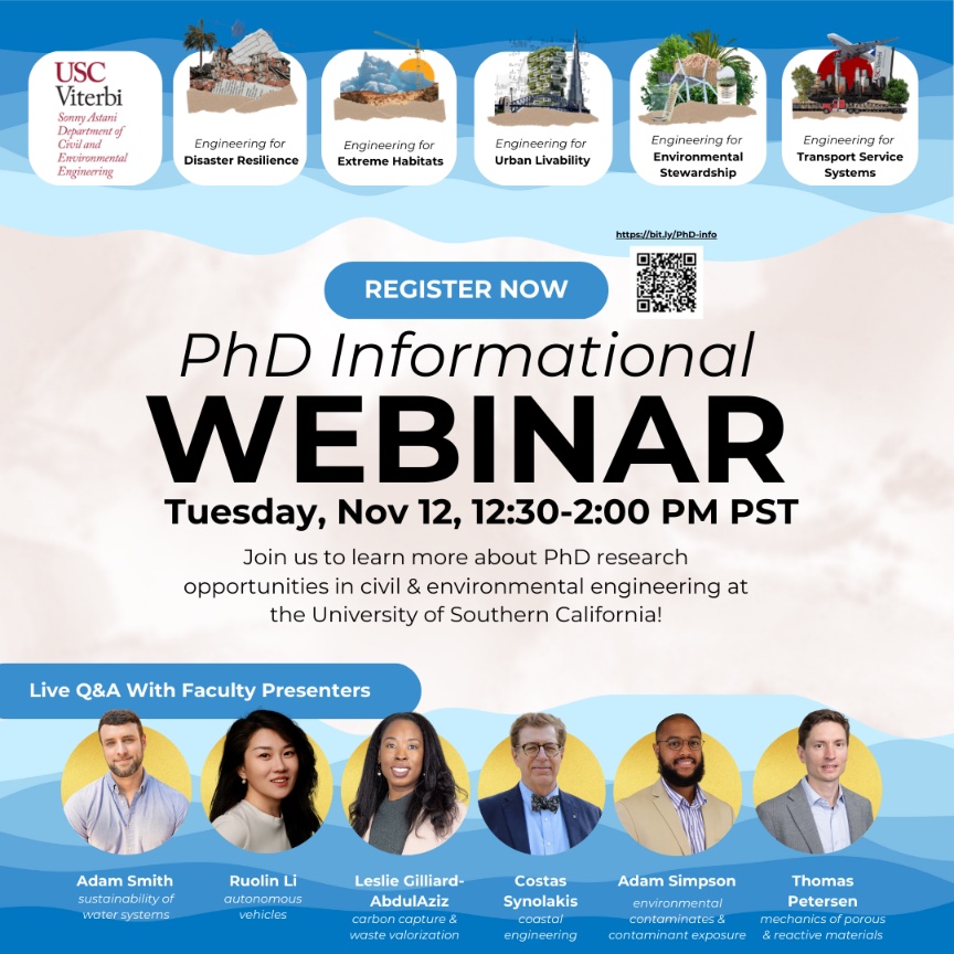 Dr. Kandis Leslie Abdul-Aziz(Gilliard) (@thewastenotlab) on Twitter photo 📢 Excited to invite you to our upcoming informational for the <a href="/USC_CEE/">Astani Dept. of Civil & Environmental Engineering</a> <a href="/USCViterbi/">USC Viterbi School</a> Ph.D. program! Join us on 11/12 at noon via Zoom. Gain insights and connect with CEE Professors. 📢 Excited to invite you to our upcoming informational for the <a href="/USC_CEE/">Astani Dept. of Civil & Environmental Engineering</a> <a href="/USCViterbi/">USC Viterbi School</a> Ph.D. program! Join us on 11/12 at noon via Zoom. Gain insights and connect with CEE Professors.