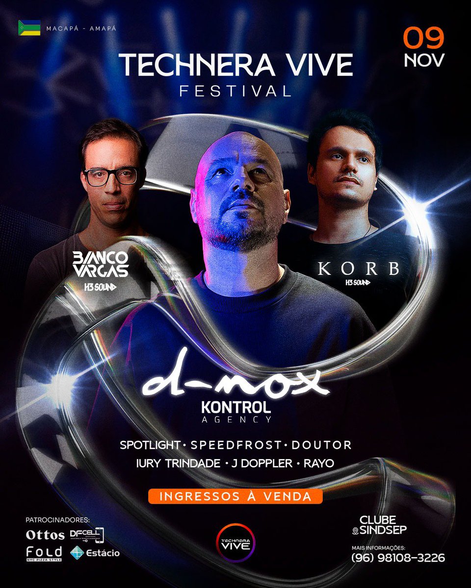 Techneravive's tweet image. Aproveitando que o assunto do momento em Macapá é festa eletrônica 😂

DIA 09 de NOV - TECHNERA VIVE FESTIVAL 

INGRESSOS DO SEGUNDO LOTE ✅