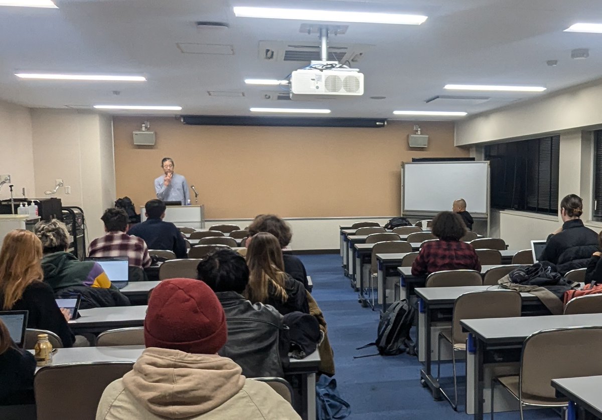 MJSP_Hokkaido's tweet photo. Associate Professor Grant Otsuki from the University of Tokyo gave a lecture for the MJSP Lecture Series on the relationship between technologies and humans on 1 November. Thanks so much Professor Otsuki.
#hokkaido #hokkaidouni #hokkaidouniversity #MJSP #MJSPLectureSeries https://t.co/djd7SJJhPQ