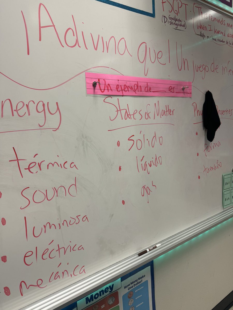 Roxologist's tweet photo. Love using district PD bilingual resources! These are 2 of my favs! Constructing sentences using a graphic organizer and guided reading books and the inferencing game with science academic vocabulary! Similes were on point today, too! 
@BluebonnetLions are #lockedONexcellence https://t.co/TV17U8FHFX